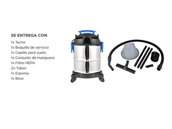 Aspiradora de Tacho Gadnic 15L Silenciosa 1200W - 6