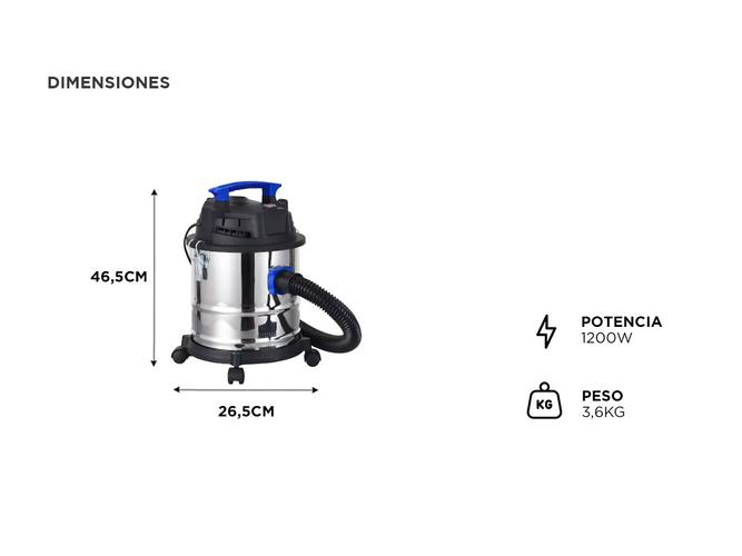 Aspiradora Portátil Alto rendimiento Gadnic Uso Doméstico 20L Outlet - 5