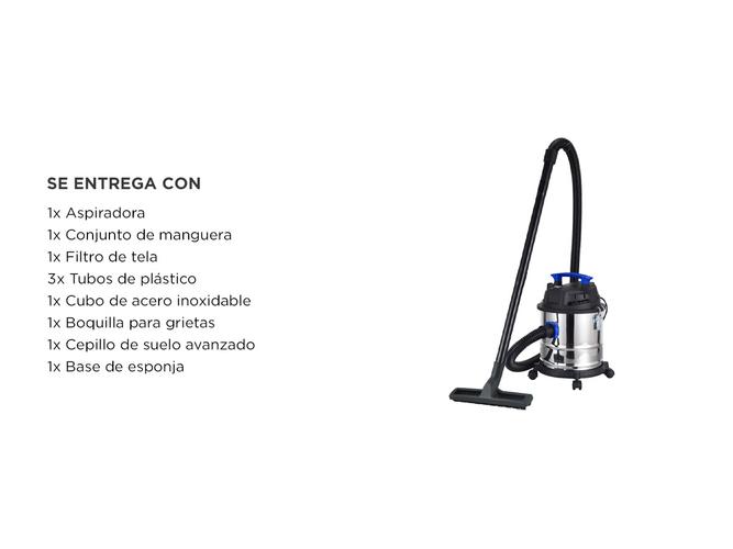 Aspiradora de Tacho Gadnic 20L 1200W Para Polvo y Liquido - 6