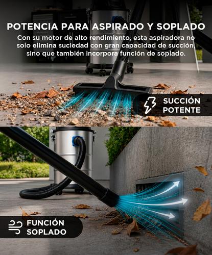 Aspiradora de Tacho Gadnic 20L 1200W Para Polvo y Liquido - 2