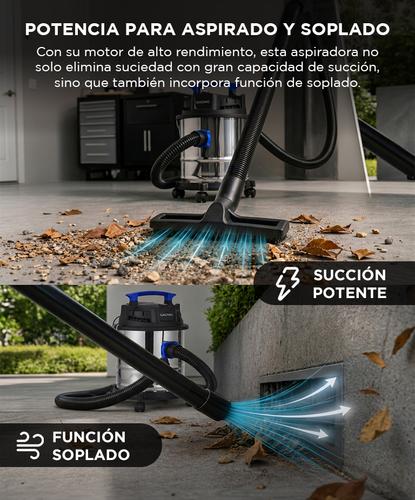 Aspiradora de Tacho Gadnic 20L 1200W Para Polvo y Liquido - 2