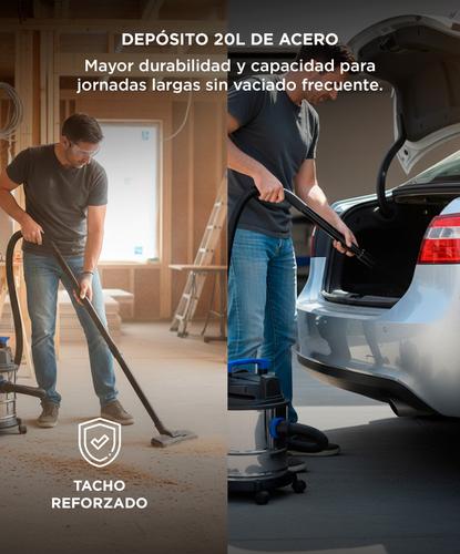 Aspiradora de Tacho Gadnic 20L 1200W Para Polvo y Liquido - 3