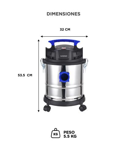 Aspiradora de Tacho Gadnic 20L 1200W Para Polvo y Liquido - 5