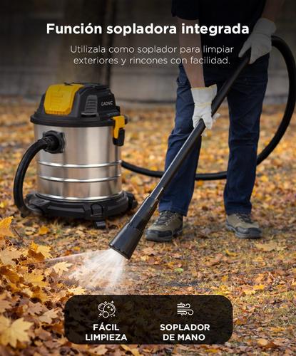 Aspiradora Industrial 25L Gadnic MG500 De Tacho Sin Bolsa 1200W Función Sopladora - 4