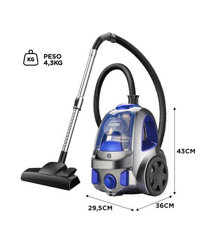 Aspiradora Ciclónica Gadnic 2000W Filtro Lavable Rebobinado Automático de Cable - 5