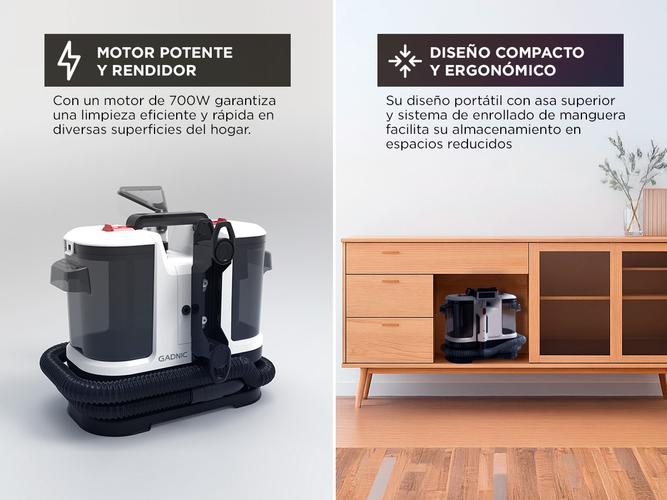 Aspiradora Limpia Tapizado Gadnic 700W con Accesorios Intercambiables - 3
