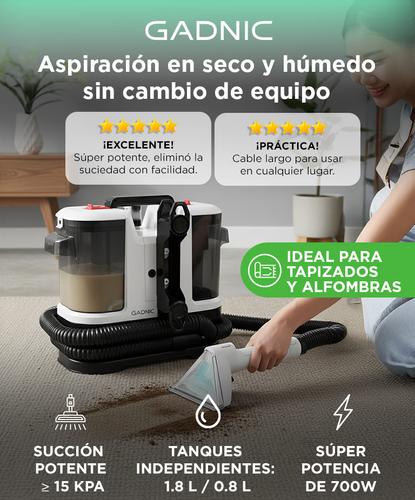 Aspiradora Limpia Tapizado Gadnic 700W con Accesorios Intercambiables - 1