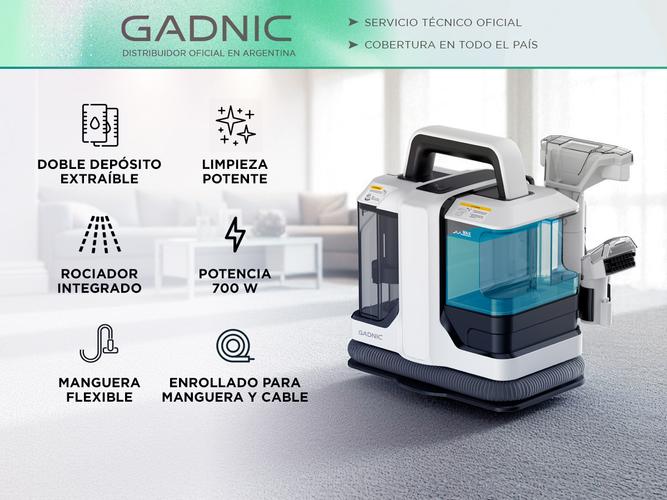 Aspiradora Limpia Tapizados Gadnic Manguera Y Picos Intercambiables Portátil 700 W  - 1