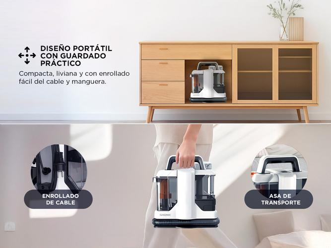 Aspiradora Limpia Tapizados Gadnic Manguera Y Picos Intercambiables Portátil 700 W  - 4