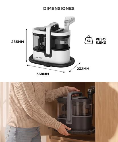 Aspiradora Limpia Tapizados Gadnic 1800W Succión 16 kPa Cable 5 Mts - 5