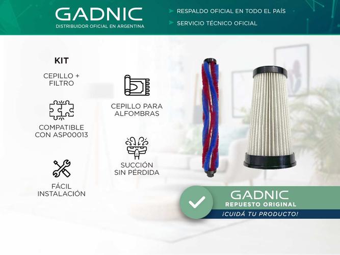 Kit de Consumibles Gadnic Filtro HEPA + Cepillo Principal de ASP00013 - 1