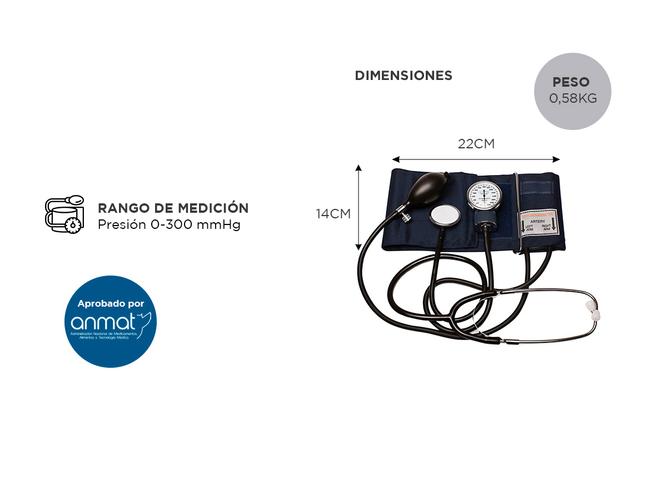 Tensiómetro aneroide tradicional Aspen AS102 con estetoscopio profesional - 4