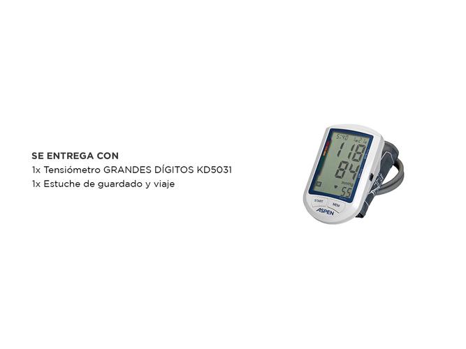 Tensiómetro digital de brazo Aspen KD5031 Grandes Dígitos - 5