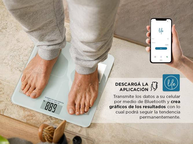 Balanza digital personal Aspen BP300i inalambrica con analizador corporal - 2