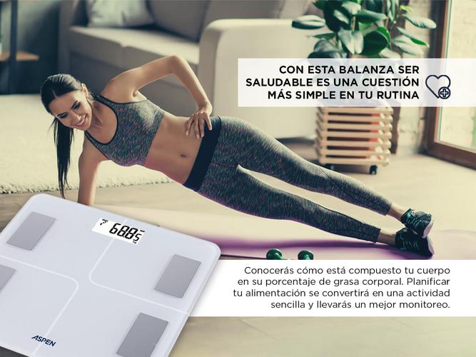 Balanza digital personal Aspen BP300i inalambrica con analizador corporal - 4