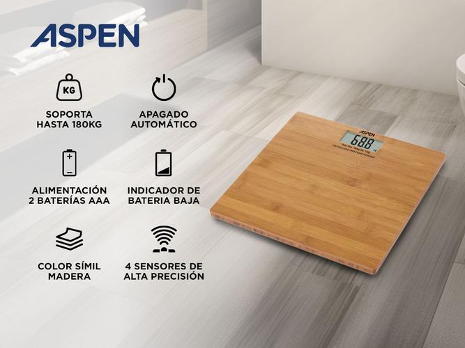 Balanza Aspen Digital Personal Bambu 180kg EB3110H - 1