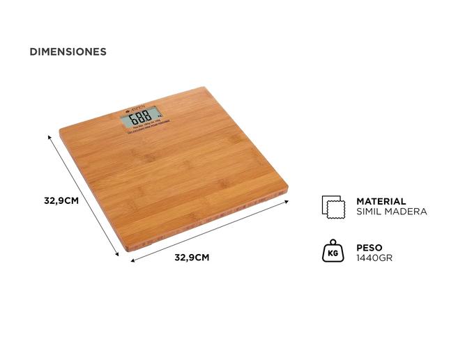 Balanza Aspen Digital Personal Bambu 180kg EB3110H - 4