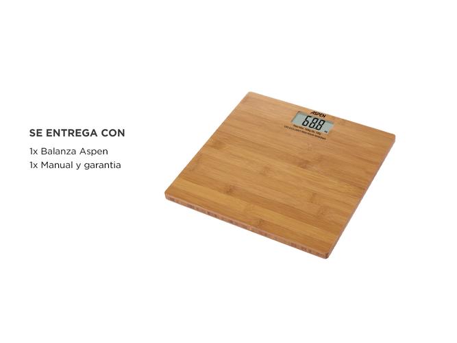 Balanza Aspen Digital Personal Bambu 180kg EB3110H - 5
