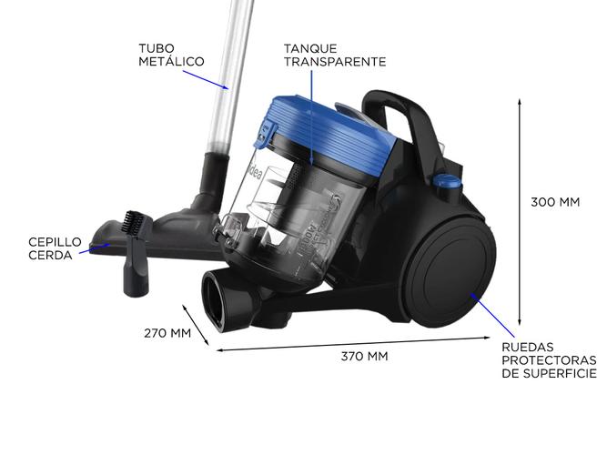 Aspiradora Midea VS-S214TAR3 sin bolsa Direct Cyclone 1400W - 4
