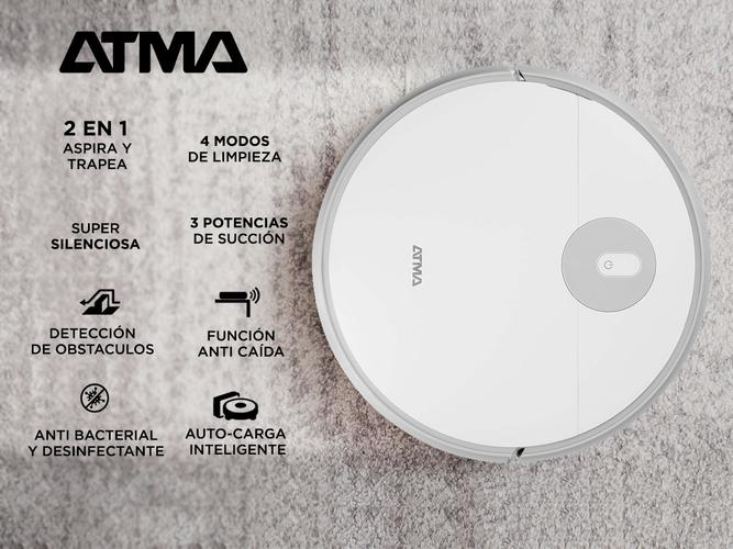 Aspiradora Robot ATMA Trapeadora ATAR21C1DH Filtro Hepa - 1