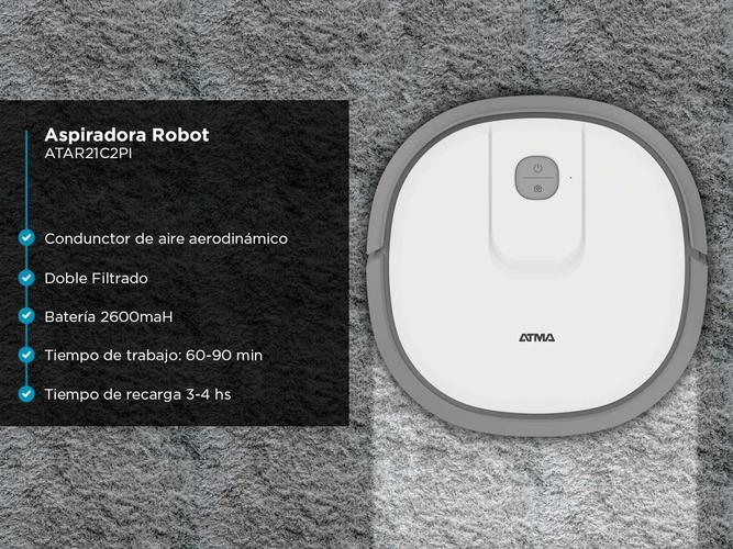 Aspiradora Robot ATMA ATAR21C2PI Filtro Hepa - 2