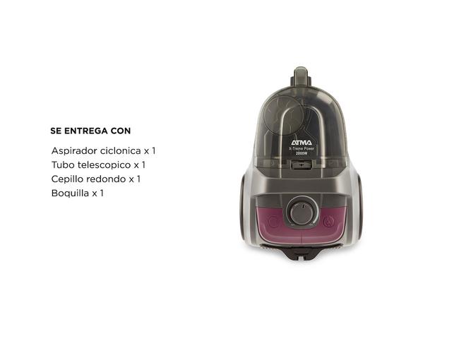 Aspiradora Atma AS9021 ciclonica 2000w capacidad 1,5 litros - 6