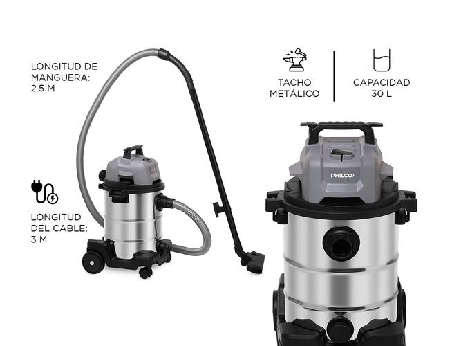 Aspiradora Philco PHAST3021PI De Tacho 30 Litros 1200w Aspira Líquidos - 4