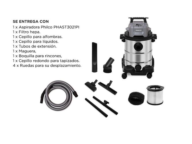 Aspiradora Philco PHAST3021PI De Tacho 30 Litros 1200w Aspira Líquidos - 5