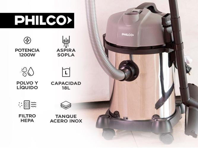 Aspiradora y Sopladora de Tacho Philco 18 Lts 1200W - 1