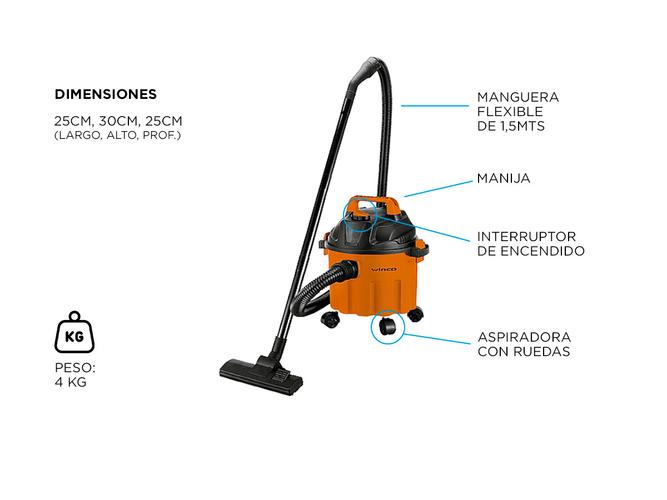 Aspiradora Winco W530 Polvo Y Liquido 10l - 4