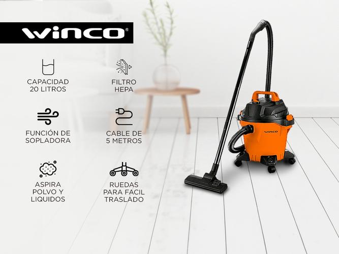 Aspiradora Winco W531 Polvo y Liquido 20l - 1
