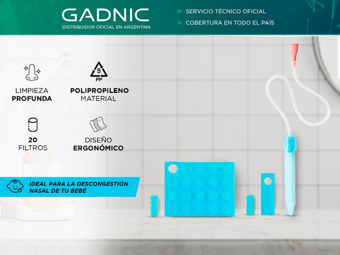 Aspirador Nasal Para Bebés Gadnic Saca Mocos Con 20 Filtros - 1