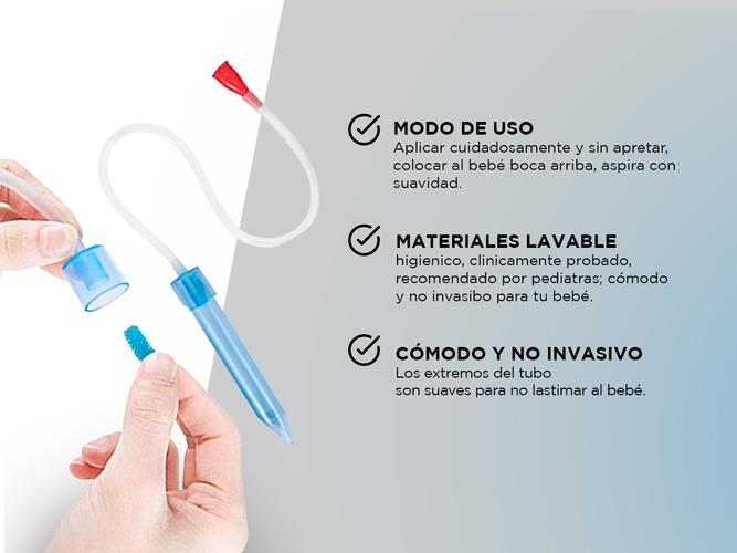 Aspirador Nasal Para Bebés Gadnic Saca Mocos Con 20 Filtros - 2