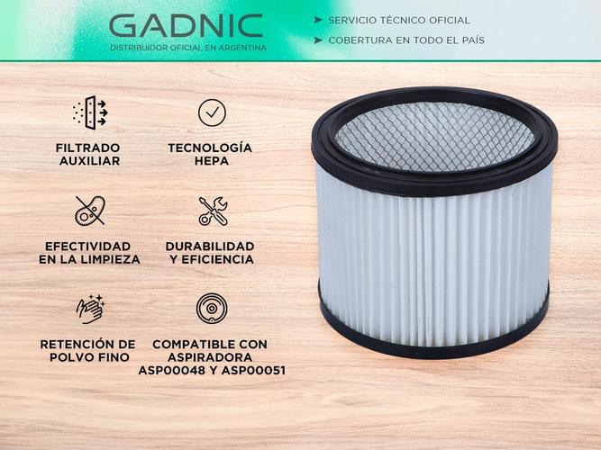 Filtro HEPA Lavable Gadnic Repuesto Original Para Aspiradoras ASP00048 y ASP00051 - 1