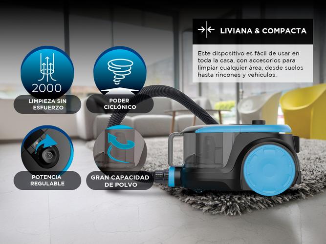Aspiradora Ciclónica de Trineo Sin Bolsa Smart Tek AC720 - 2