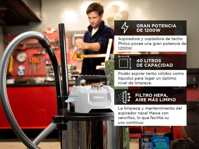 Aspiradora Multifuncional 3 en 1 Philco 40 litros 1200W - 2