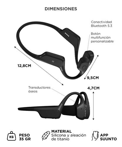 Auricular Suunto De Conducción Ósea Aqua Black Sumergibles - 5
