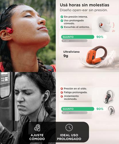 Auriculares Deportivos Suunto Spark Open Ear Bluetooth Con Tracking Y Audio Premium Naranja - 4