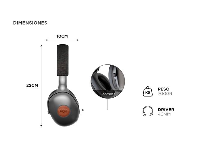 Auricular Bluetooth House Of Marley Positive Vibration XL Anc - 4