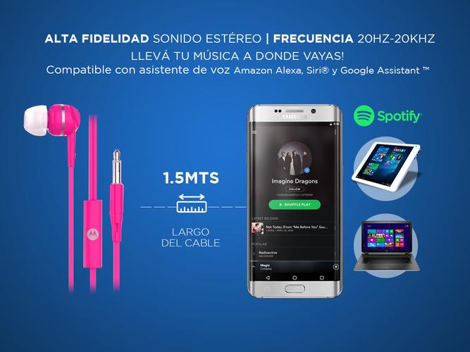 Auriculares Motorola In-ear Earbuds 105 Con Microfono - 3
