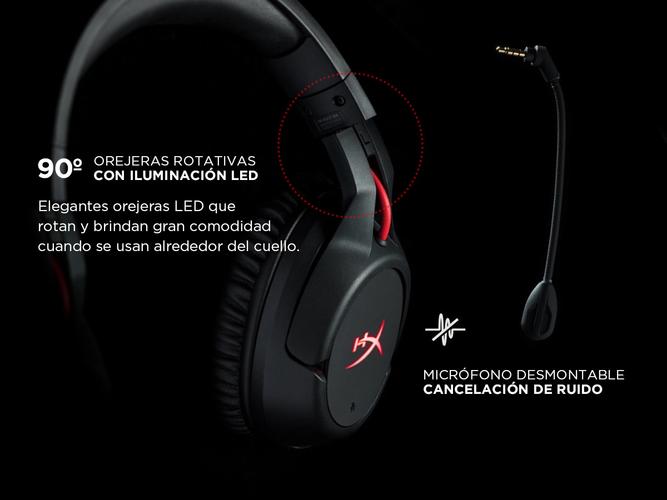 Auriculares Gamer Hyperx Cloud Flight Inalámbricos con Micrófono Compatible Consolas - 3
