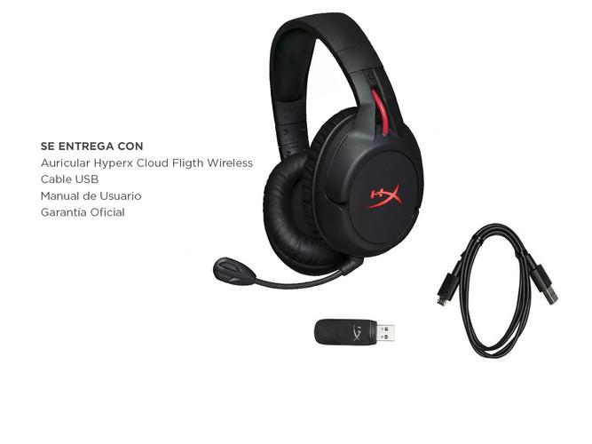 Auriculares Gamer Hyperx Cloud Flight Inalámbricos con Micrófono Compatible Consolas - 5