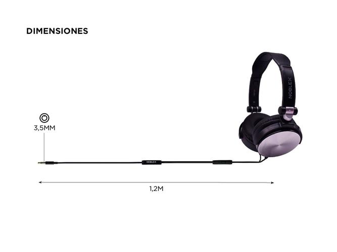  Auriculares Noblex Vincha Con Micrófono Hp107bsp Manos Libres Plateado - 4