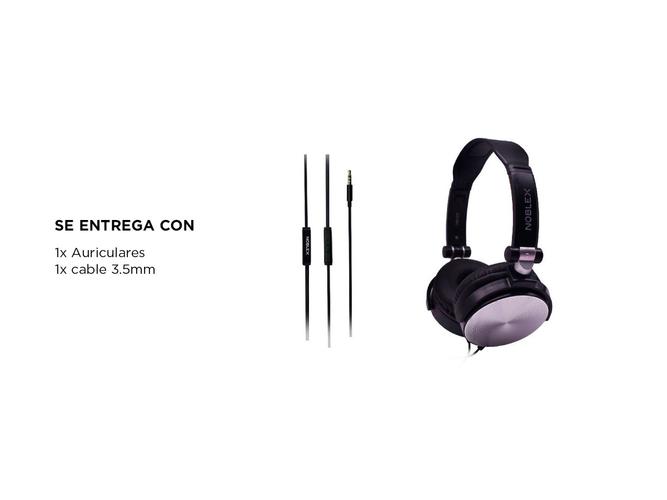  Auriculares Noblex Vincha Con Micrófono Hp107bsp Manos Libres Plateado - 5