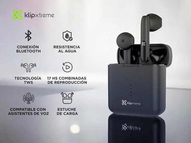 Auriculares Klipxtreme Twin Touch Inalámbrico Negro - 1