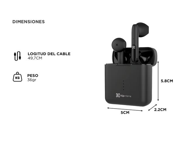 Auriculares Klipxtreme Twin Touch Inalámbrico Negro - 4