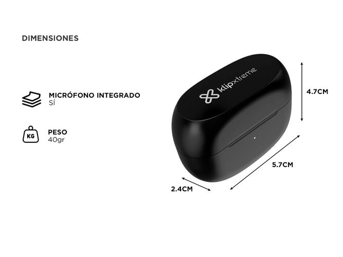 Auriculares Klipxtreme Zoundbuds Inalámbrico Negro - 4