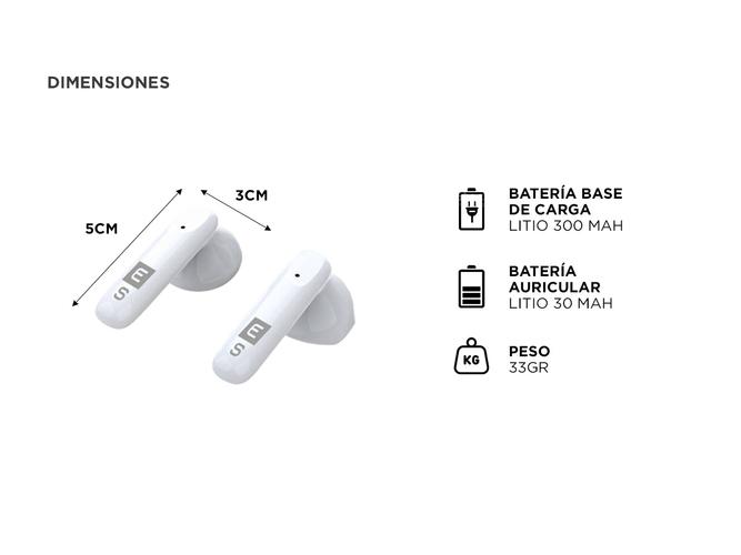 Auriculares BT Eurosound ES-BO531WI Boost Blanco - 4