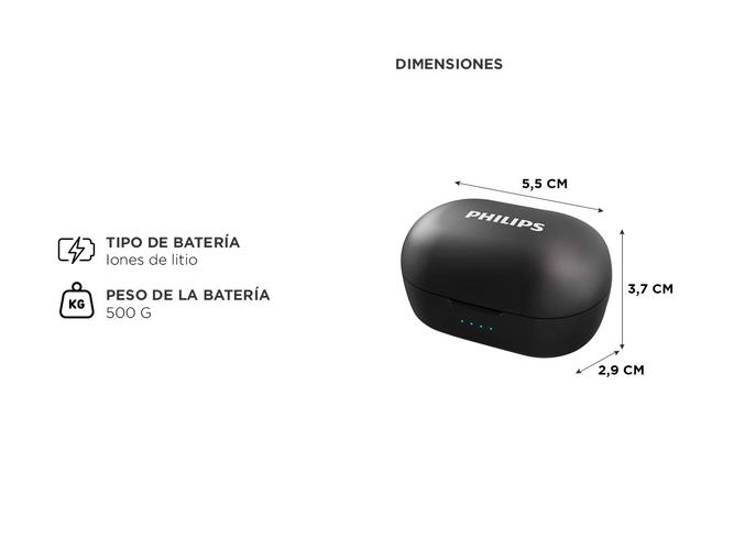 Auriculares Inalámbricos Philips In-Ear TAT2205BK Negro - 3