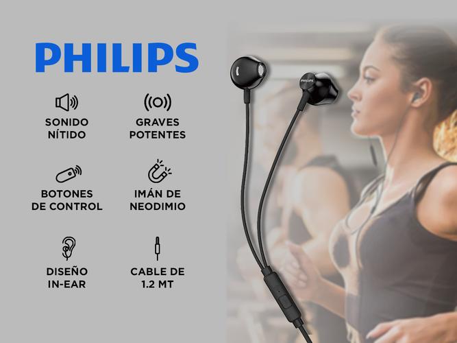 Auriculares con Micrófono Philips TAUE101BK Negro - 1
